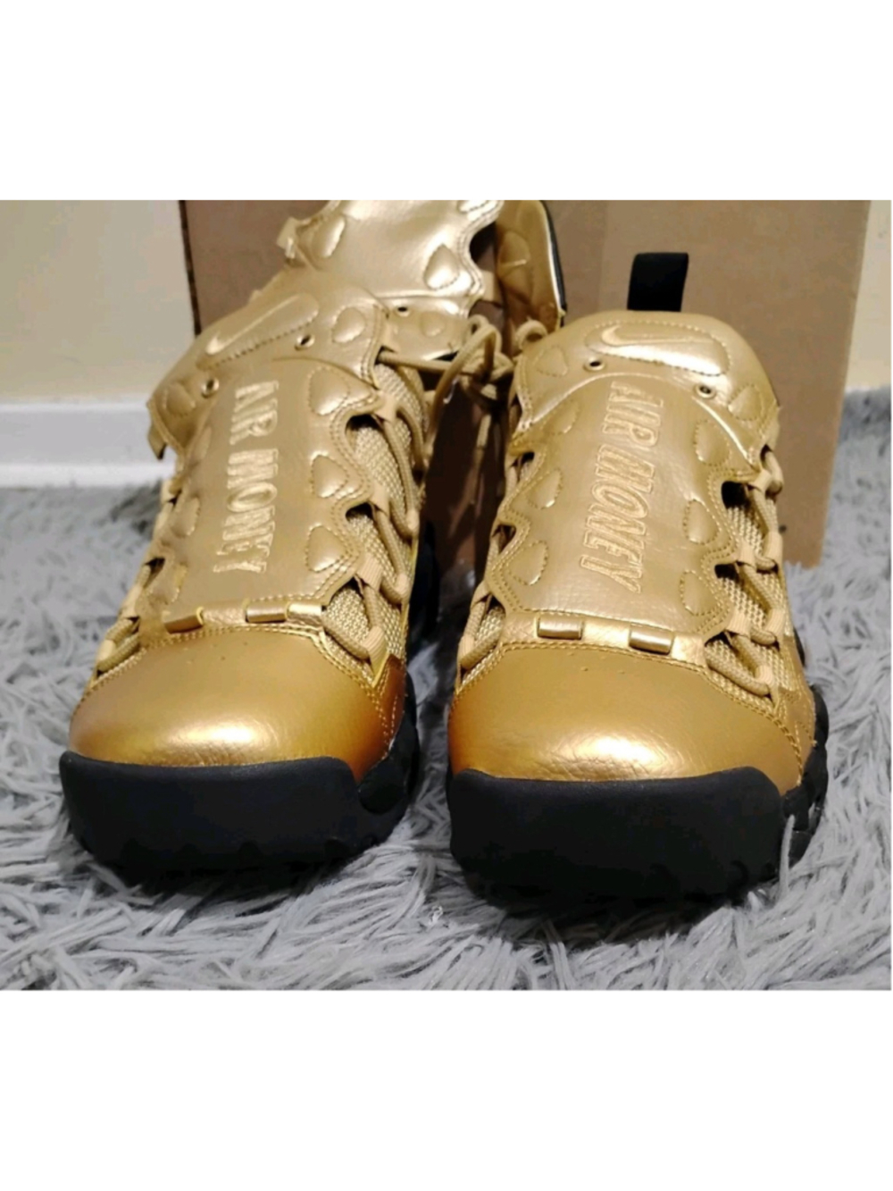 Nike Air More Money Metallic Gold 2018 Men Size 8 Sneakers - AJ2998-700 - Picture 2 of 12